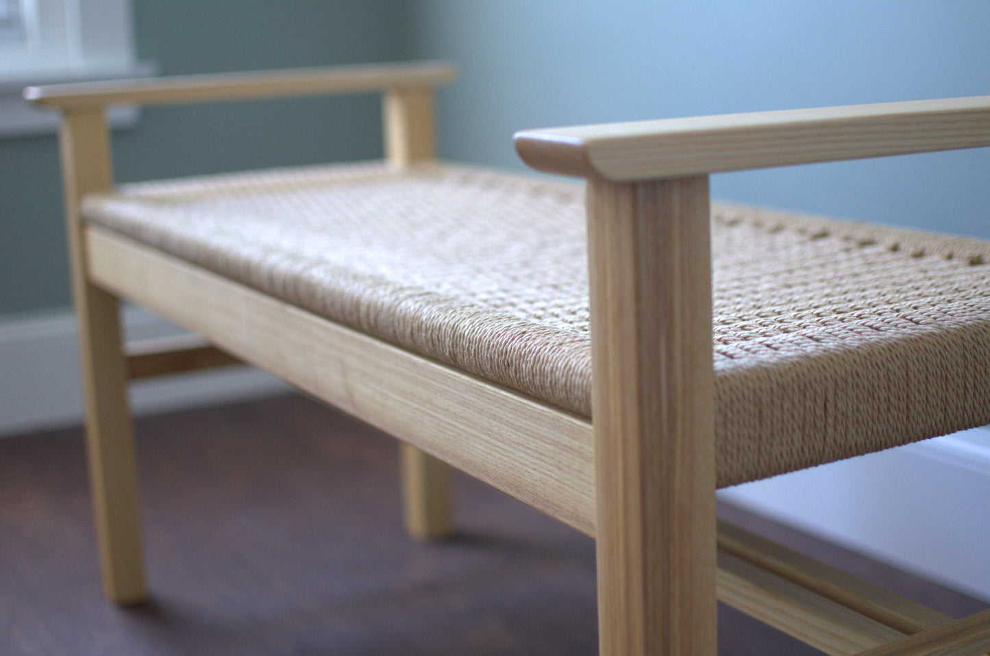 Danish Cord Woven Bench