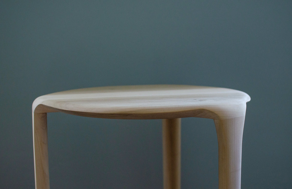 Sculpted Poplar Side Table