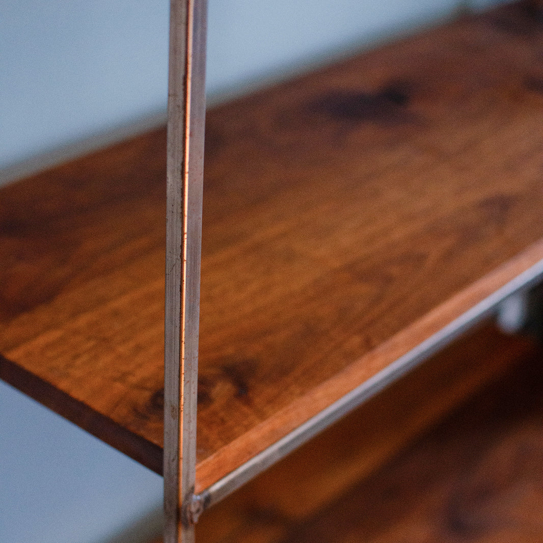 Walnut & Steel Bookshelves